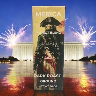 Merica - Patriot Blend - Dark Roast Coffee - First & Main Coffee Co.