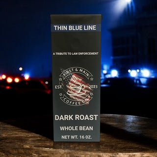 Thin Blue Line - Dark Roast Coffee - First & Main Coffee Co.